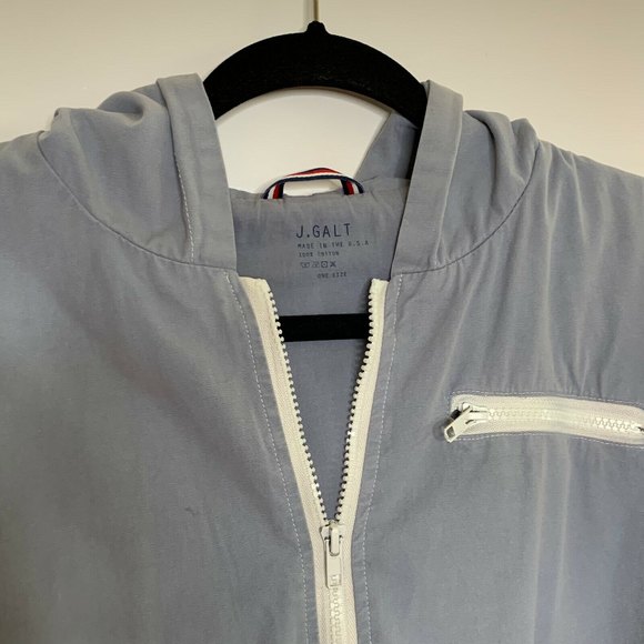 J. Galt One Size Zip Up Hood Jacket Blue for Her - Picture 2 of 9